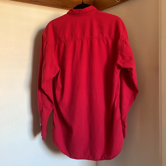 GAP Fire-engine Red Casual Button Up - Size S - Picture 4 of 8